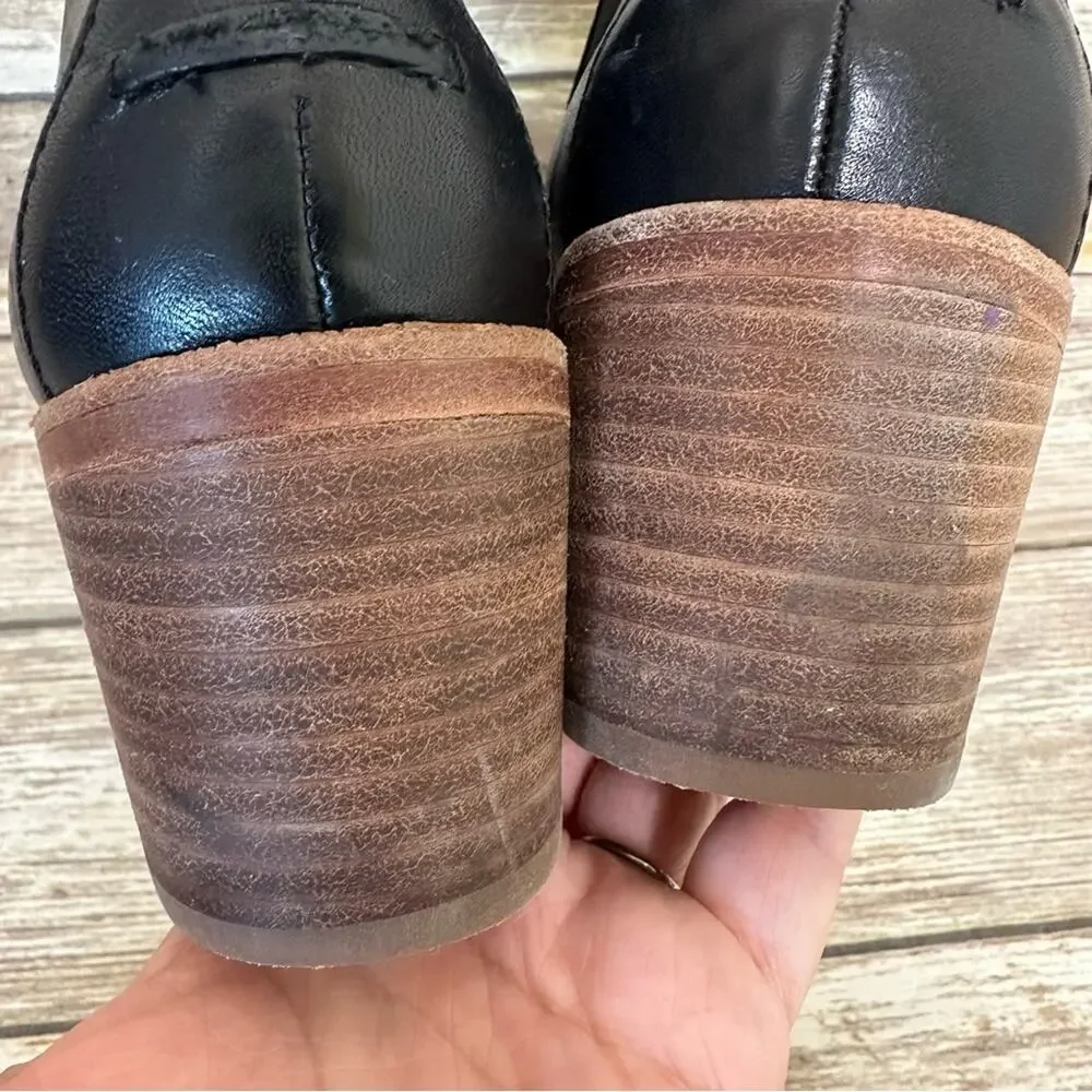 Madewell 7 regan bootie black heeled